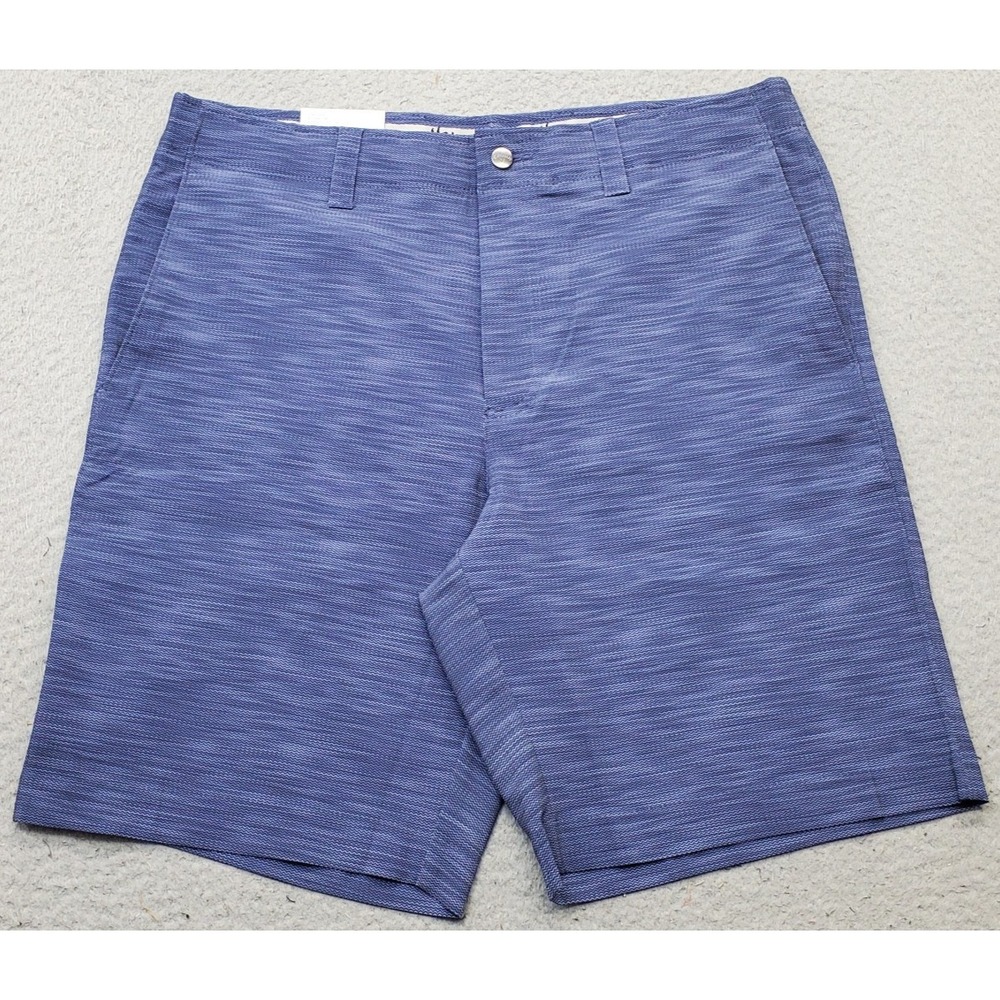 Callaway Golf Shorts Mens 34 Blue Stretch Performance Flat Front Media Pocket